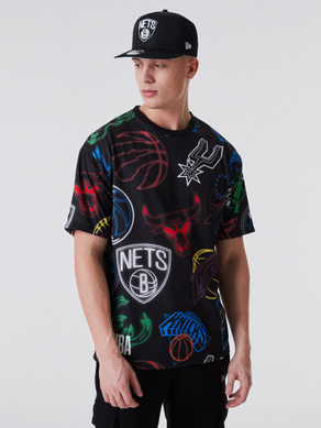 New Era NBA All Over Print Neon Póló