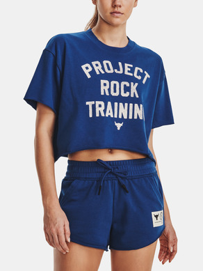 Under Armour Project Rock SS Crop Rvl Terry TG Top
